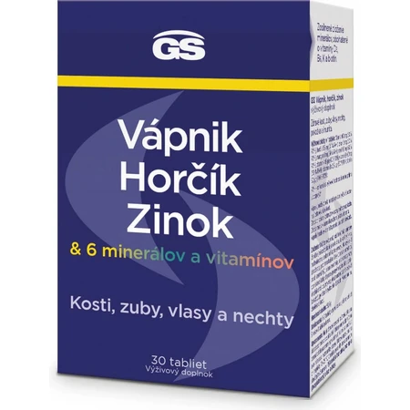 GS Calcium, Magnesium, Zink, 30 tbl 1×30 tbl 1×30 tbl, voedingssupplement