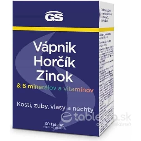 GS Calcium, Magnesium, Zink, 30 tbl 1×30 tbl 1×30 tbl, voedingssupplement