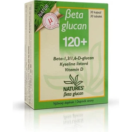NATURES Betaglucan 120+ 1×30 cps, voedingssupplement