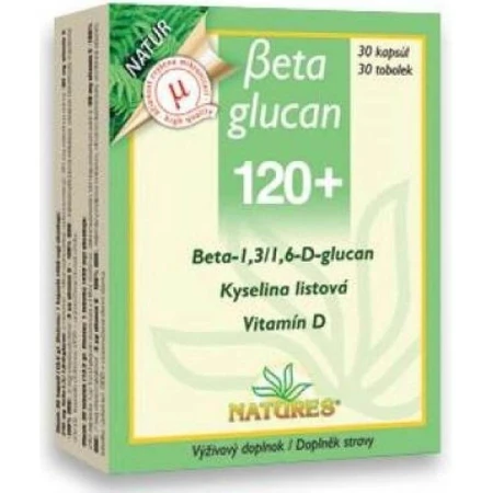 NATURES Betaglucan 120+ 1×30 cps, voedingssupplement