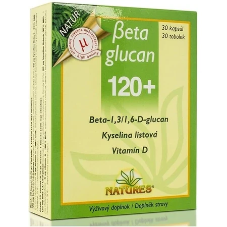 NATURES Betaglucan 120+ 1×30 cps, voedingssupplement