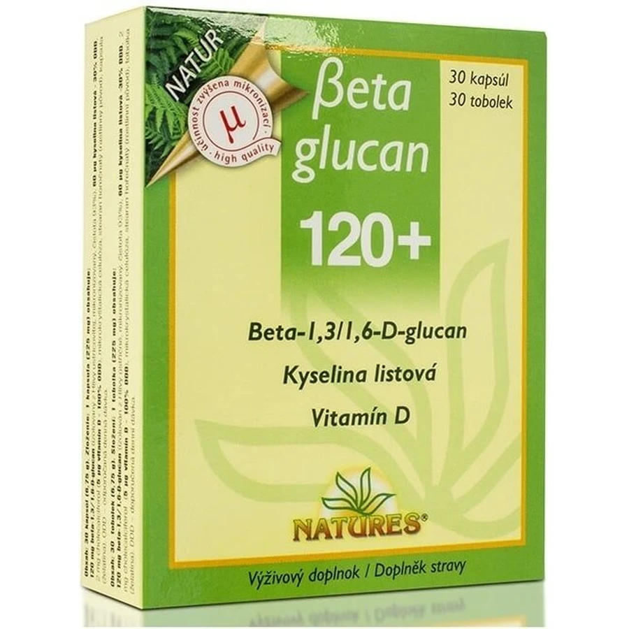 NATURES Betaglucan 120+ 1×30 cps, voedingssupplement