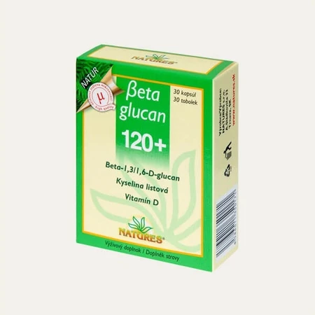 NATURES Betaglucan 120+ 1×30 cps, voedingssupplement