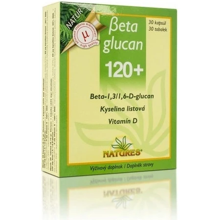 NATURES Betaglucan 120+ 1×30 cps, voedingssupplement