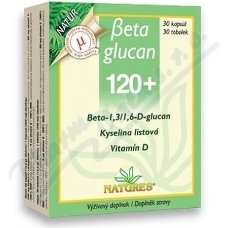 NATURES Betaglucan 120+ 1×30 cps, voedingssupplement