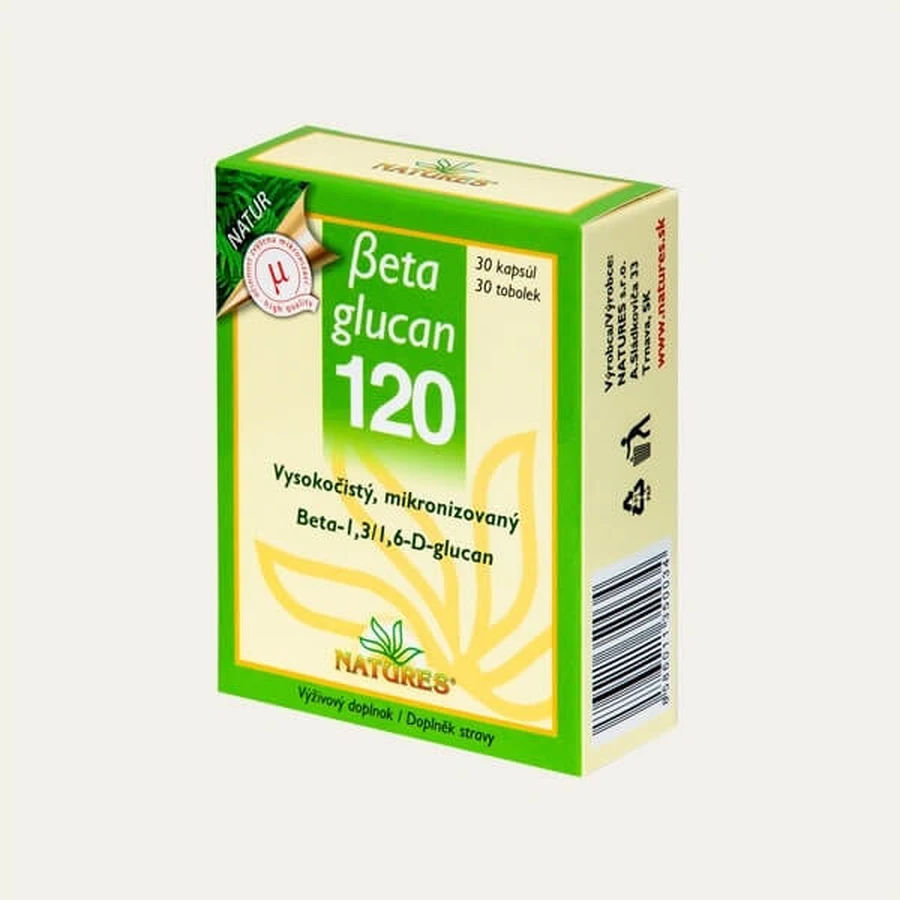 NATURES Betaglucan 120+ 1×30 cps, voedingssupplement