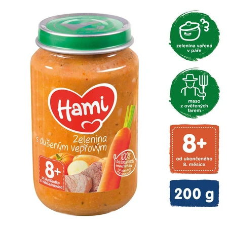 Hami-Gemüse mit geschmortem Schweinefleisch 1×200 g vom Ende des achten Monats