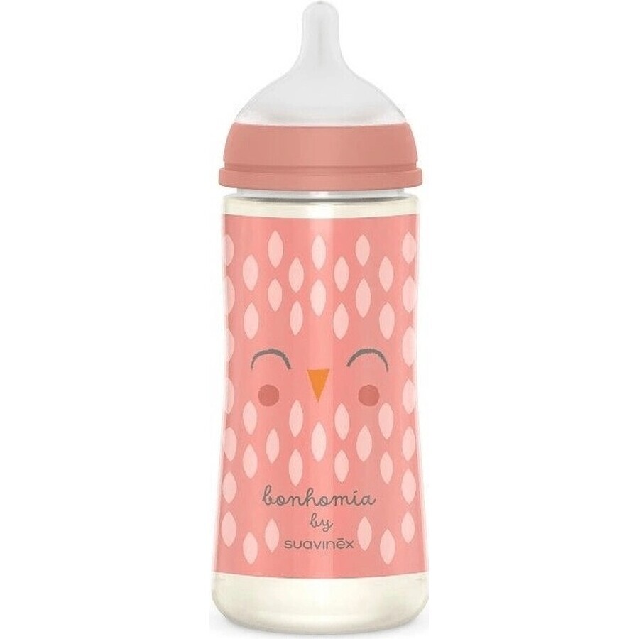 SUAVINEX | BONHOMIA Flasche BONHOMIA 360 ml physiologische Flasche SX PRO +6 LF - rosa 1×360 ml, Trinkflasche