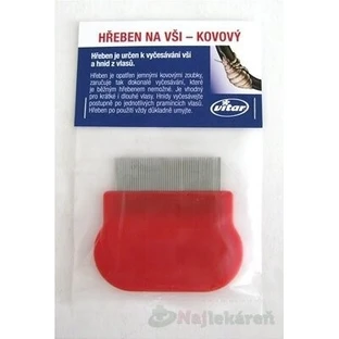 VITAR PIOJO COMB - METAL 1×1 ud, para peinar piojos y sacar piojos del pelo