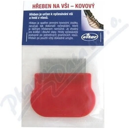 VITAR PIOJO COMB - METAL 1×1 ud, para peinar piojos y sacar piojos del pelo