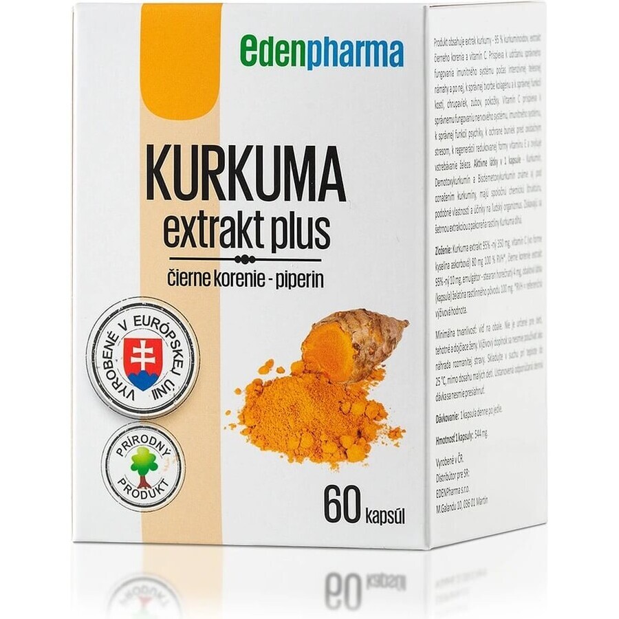 EDENPharma KURKUMA extrait plus 1×60 cps, complément alimentaire