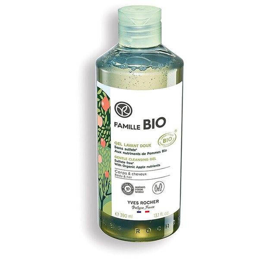 Yves Rocher Lavaggio delicato per corpo e capelli FAMILLE BIO 1×390ml, lavaggio per corpo e capelli
