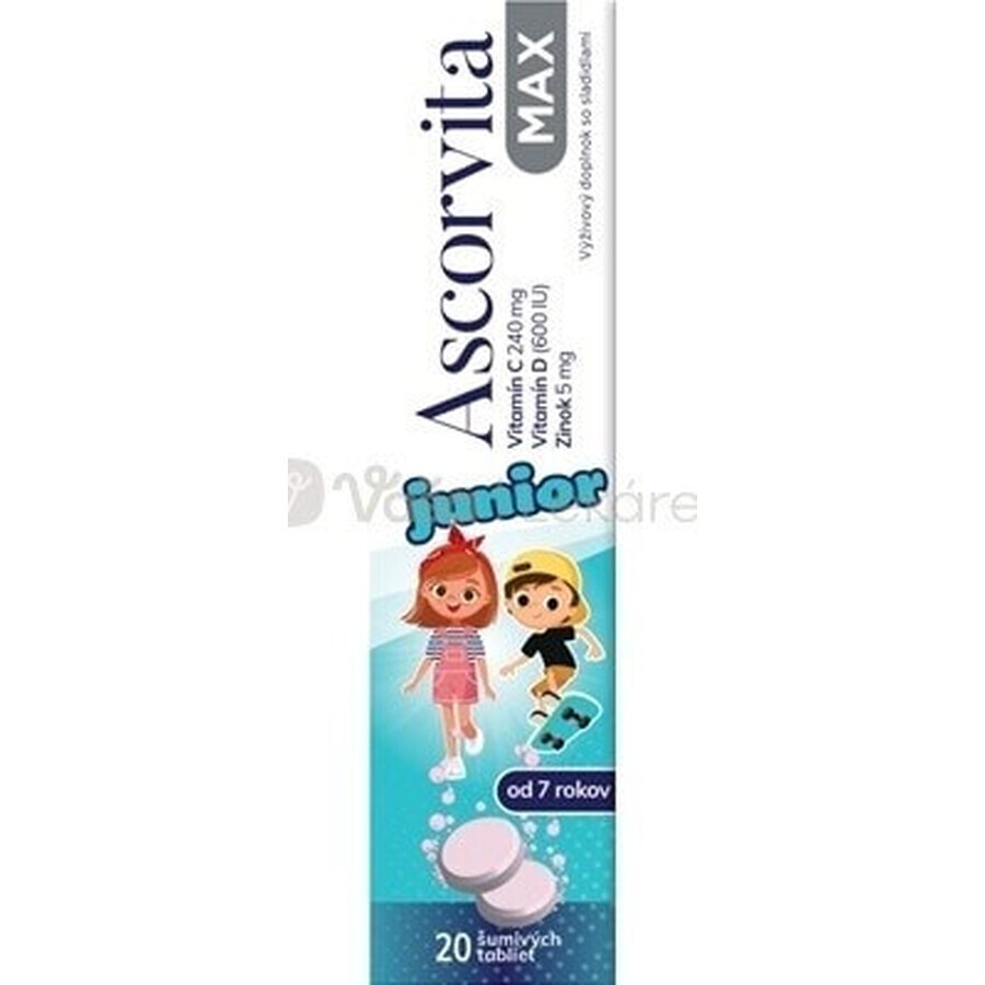 Ascorvita MAX junior - vanaf 7 jaar 1×20 tbl, voedingssupplement