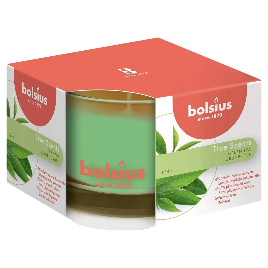Bolsius Aromatic 2.0 Bougie parfumée en verre au thé vert 1×1 pc, dimensions 90 x 63 mm Bolsius Aromatic 2.0 Bougie parfumée en verre au thé vert 1×1 pc, dimensions 90 x 63 mm