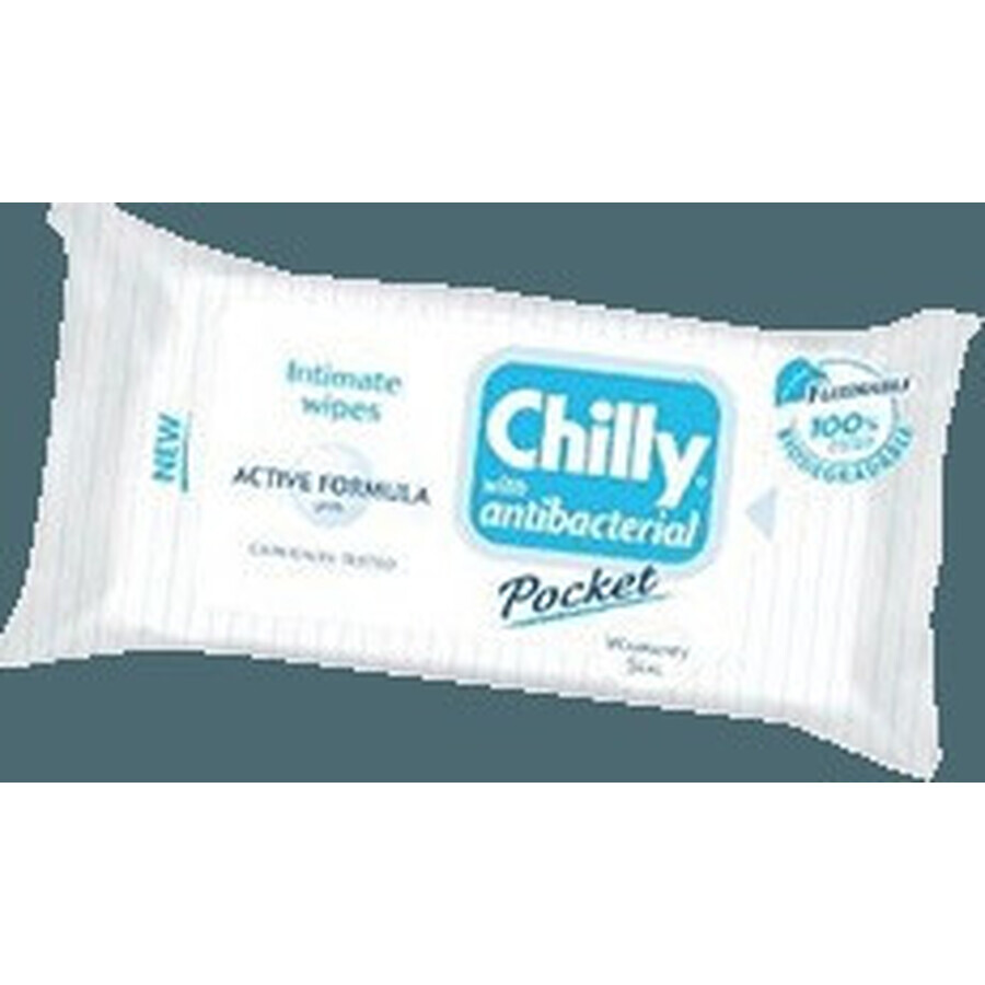 Chilly antibacteriële doekjes 1×12 stuks, doekjes Chilly antibacteriële doekjes 1×12 stuks, doekjes