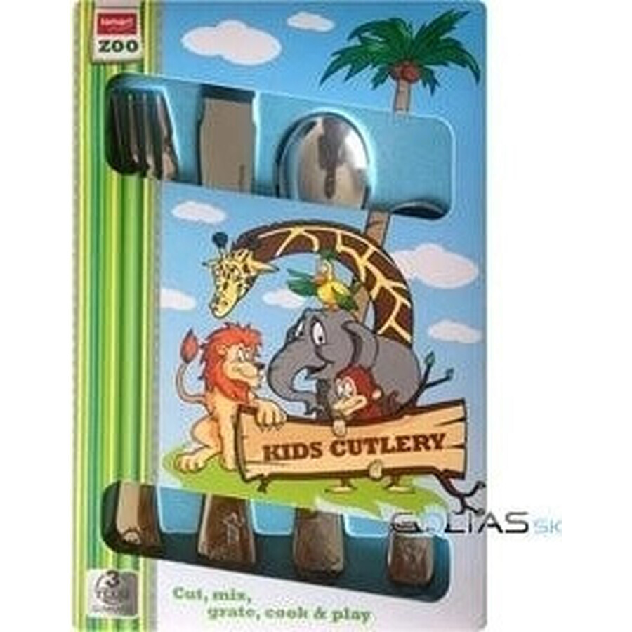 Zoo Lamart Kinderbestekset 1×4 stuks, kinderbestekset Zoo Lamart Kinderbestekset 1×4 stuks, kinderbestekset