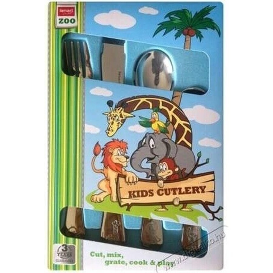 Zoo Lamart Kinderbestekset 1×4 stuks, kinderbestekset Zoo Lamart Kinderbestekset 1×4 stuks, kinderbestekset