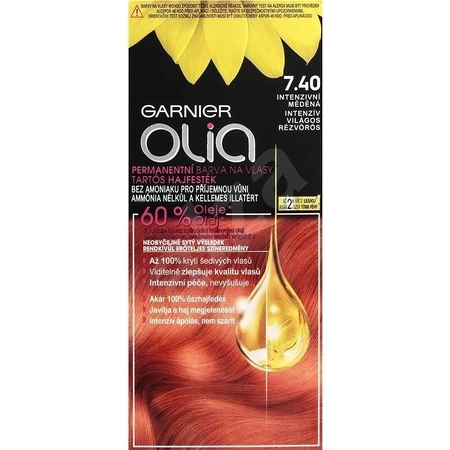 Garnier Olia Permanente Haarkleuring 7.40 Intense Koper 1×1 set, permanente haarkleuring