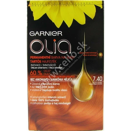Garnier Olia Permanente Haarkleuring 7.40 Intense Koper 1×1 set, permanente haarkleuring
