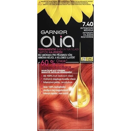 Garnier Olia Permanente Haarkleuring 7.40 Intense Koper 1×1 set, permanente haarkleuring