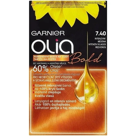 Garnier Olia Permanente Haarkleuring 7.40 Intense Koper 1×1 set, permanente haarkleuring