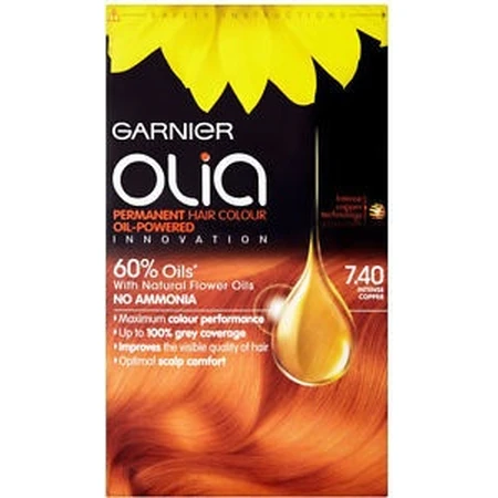 Garnier Olia Permanente Haarkleuring 7.40 Intense Koper 1×1 set, permanente haarkleuring