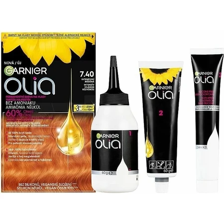 Garnier Olia Permanente Haarkleuring 7.40 Intense Koper 1×1 set, permanente haarkleuring