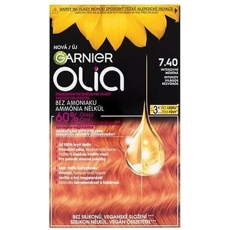 Garnier Olia Permanente Haarkleuring 7.40 Intense Koper 1×1 set, permanente haarkleuring