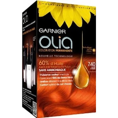 Garnier Olia Permanente Haarkleuring 7.40 Intense Koper 1×1 set, permanente haarkleuring
