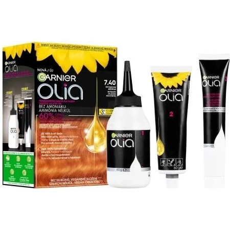 Garnier Olia Permanente Haarkleuring 7.40 Intense Koper 1×1 set, permanente haarkleuring