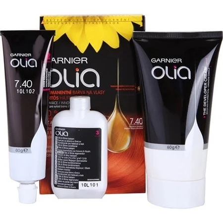 Garnier Olia Permanente Haarkleuring 7.40 Intense Koper 1×1 set, permanente haarkleuring