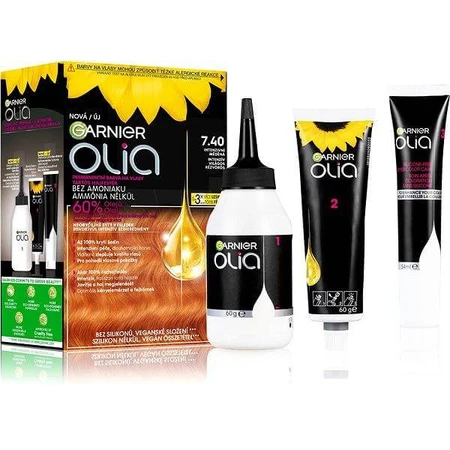 Garnier Olia Permanente Haarkleuring 7.40 Intense Koper 1×1 set, permanente haarkleuring