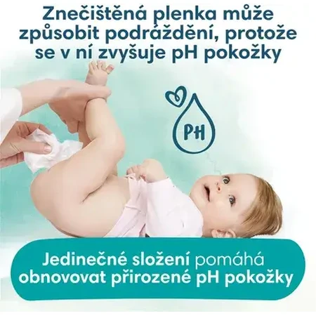 Lingettes pour bébé Pampers Harmonie Protect & Care, 4 x 44 pièces