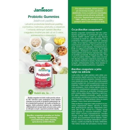 Probiotic Gummies Gelatin Gummies 45 pcs 1×45 pcs, food supplement