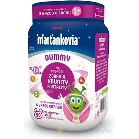 WALMARK Martian gummy vitaminen met zwarte vlierbes 1×50 stuks, appel en zwarte bessensmaak