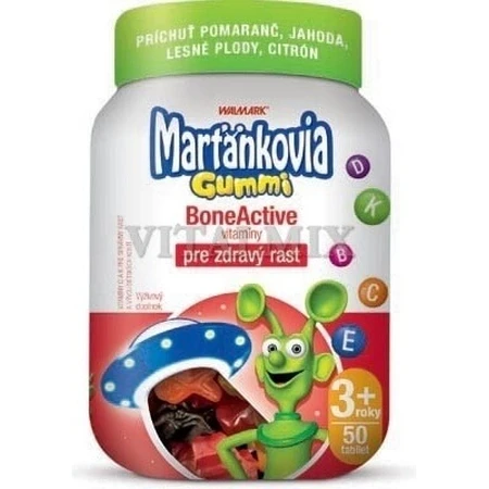 WALMARK Martian gummy vitaminen met zwarte vlierbes 1×50 stuks, appel en zwarte bessensmaak