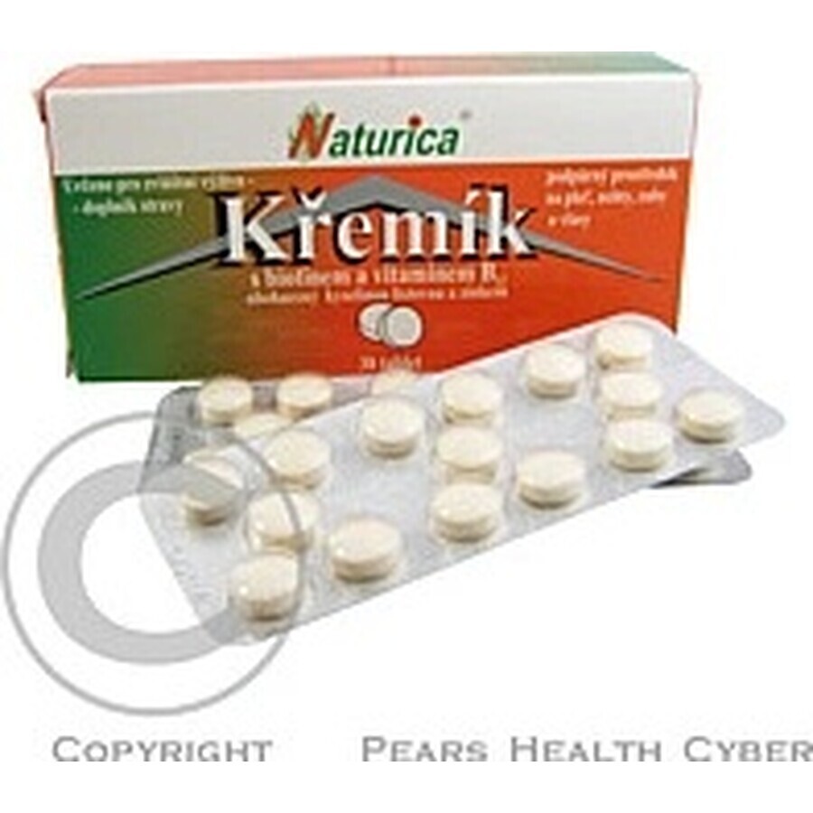 Naturica Silica cu biotină și vitamina B12 1×30 tbl, siliciu + biotină + vitamina B12