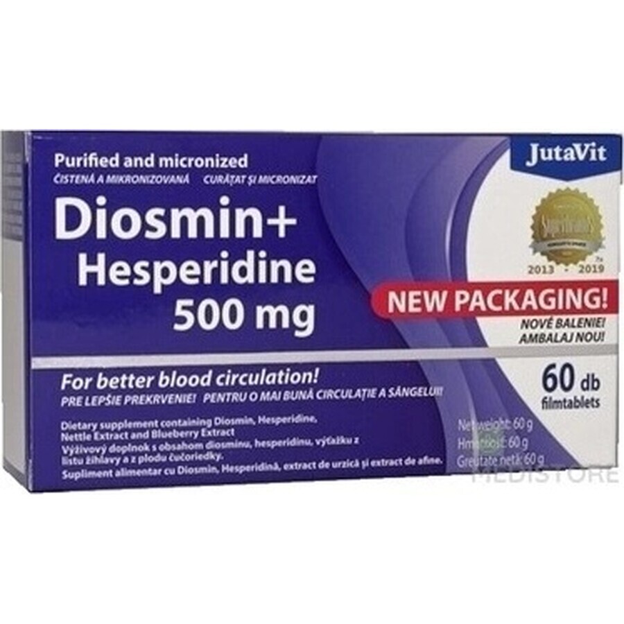 JutaVit Diosmina+Esperidina 500 plus tbl 1x60 pz.