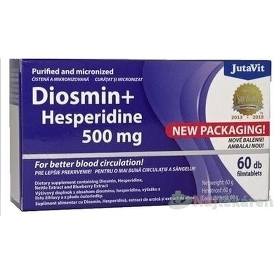 JutaVit Diosmina+Esperidina 500 plus tbl 1x60 pz.