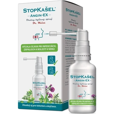 StopCough ANGIN-EX spray para el dolor de garganta 1×30 ml, spray