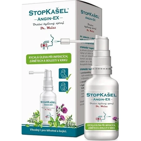 StopCough ANGIN-EX spray para el dolor de garganta 1×30 ml, spray