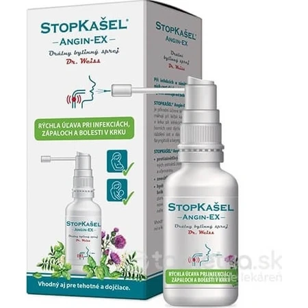 StopCough ANGIN-EX spray para el dolor de garganta 1×30 ml, spray