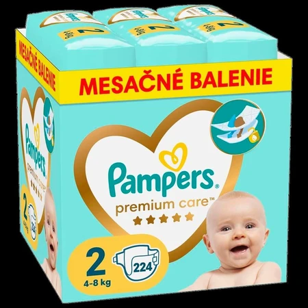 Pampers Premium MBP S2 224pcs (4-8kg) 1×224 pcs nappes