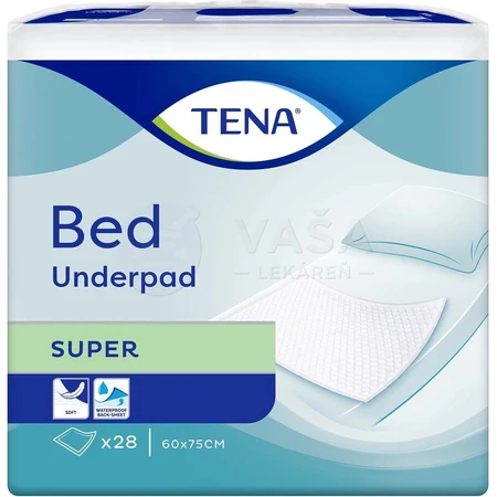TENA Bed Super 1×28 st, absorberende kompressen 60x75 cm