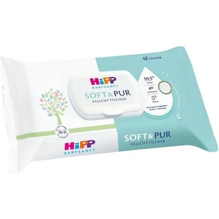 HiPP Babysanft Toallitas Húmedas de Limpieza Suaves y Puras 48 uds 1×48 uds, toallitas húmedas