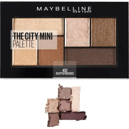 Maybelline New York The City Mini Palette Paleta de sombras de ojos 400 Rooftop Bronzes 1×6 g, paleta de sombras de ojos
