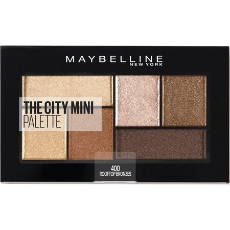 Maybelline New York The City Mini Palette Paleta de sombras de ojos 400 Rooftop Bronzes 1×6 g, paleta de sombras de ojos