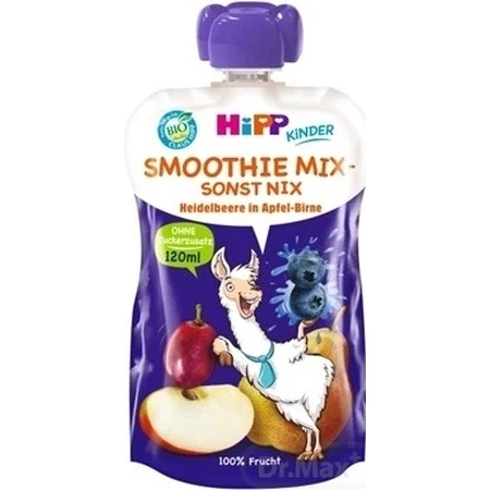 HiPP BIO Smoothie MIX Apple Pear Blueberries 1×120 ml, fruits et légumes, 12m+