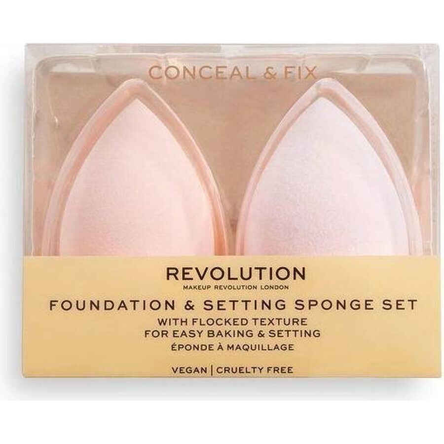 Cumpără Revolution Conceal & Fix Setting Set 1×1 burete de machiaj Revolution Conceal & Fix Setting Set 1×1 burete de machiaj