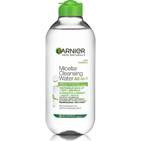 GARNIER Skin Naturals Agua Micelar 3en1 1×400 ml, agua micelar